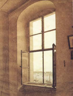 Caspar David Friedrich View of the Artist's Studio Left Window (mk10)